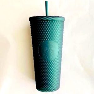 NWT: Starbucks Dark Green Studded Tumbler 24oz